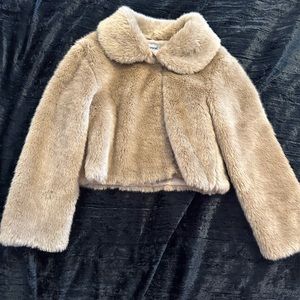 Faux fur short coat